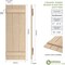 Ekena Millwork Rustic Three Board Joined Board-n-Batten Sandblasted Faux Wood Shutters, 16 1/2W x 36H, PR SHUBJS16X36SDPR - alternate 4